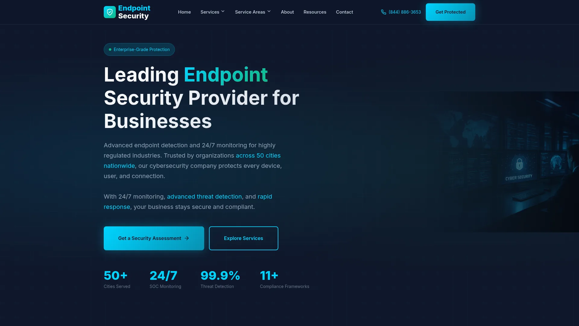 Endpoint Security website screenshot